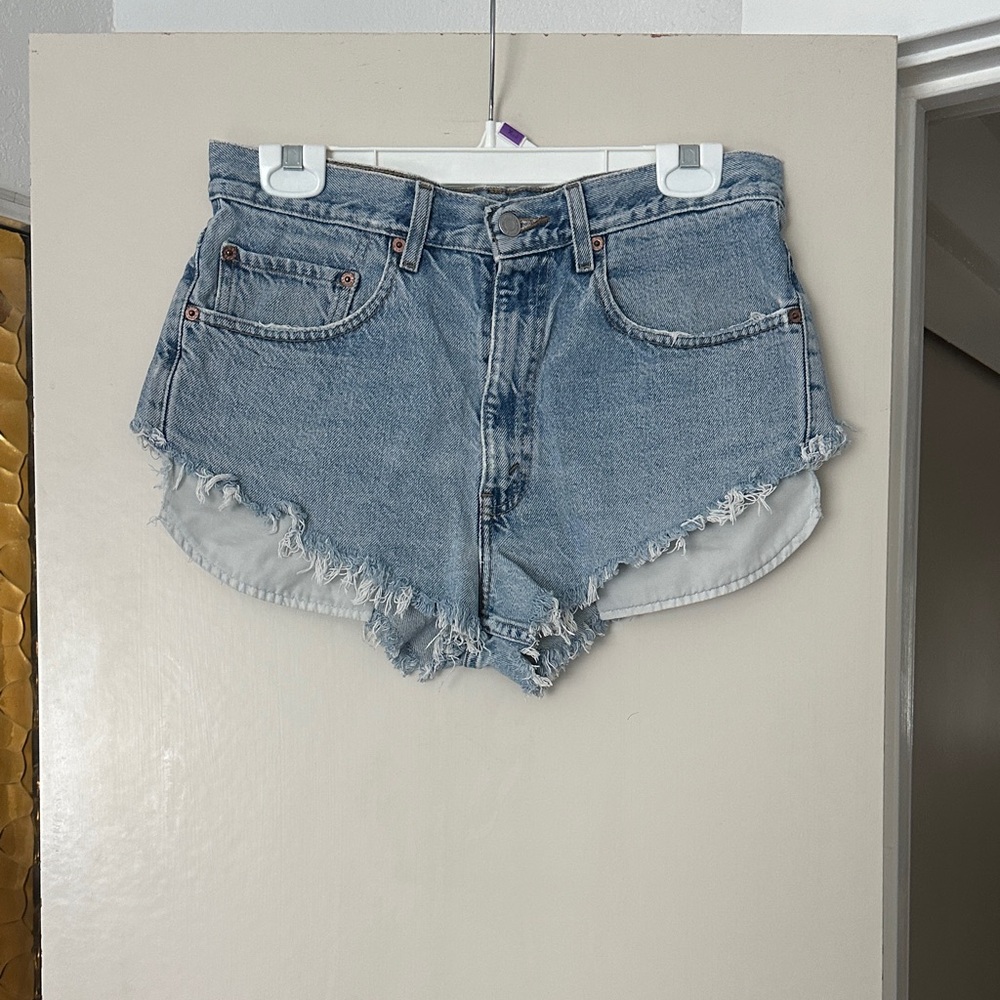 Denim 505 Frayed Hem Women Shorts